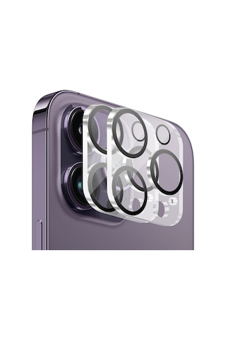 Buff Apple Uyumlu iPhone 14 Pro Max / 14 Pro Kamera Lens 2 Adet Şeffaf