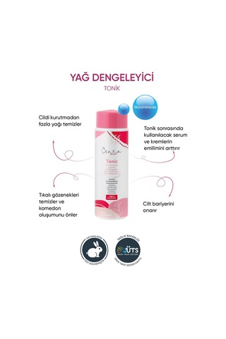 C'enta Beauty Karma ve Yağlı Ciltler İçin Arındırıcı ve Yağ Dengeleyici Tonik 200 ML