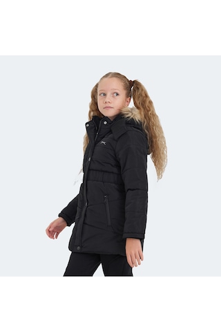 Slazenger CANDY Çocuk Kapüşonlu Siyah Mont & Kaban