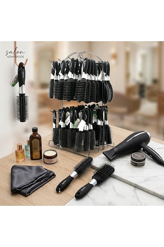 Onas Ons-724-726-727 Fön Ve Saç Fırçası Tarak Oval Mix Metal Standlı Fön Düz - 64'li Paket Diğer