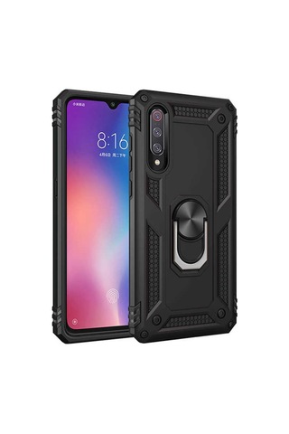 Xiaomi Mi 9 Kılıf Zore Vega Kapak-Siyah