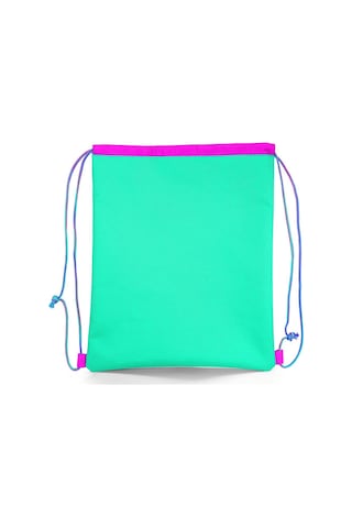 Coral High Kids Su Yeşili Pembe Flamingo Desenli İpli Büzgülü Sırt Çantası 22481 Yeşil