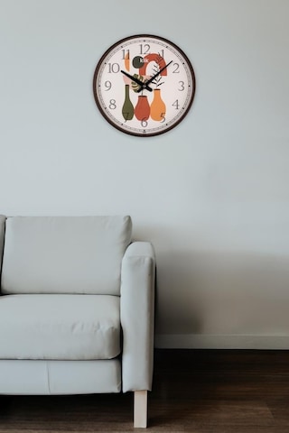 Digithome Simplex İlkbahar Desen Cam Detaylı Sessiz Mekanizmalı Duvar Saati 37,5 Cm - K-sımplex-ılk Çok Renkli