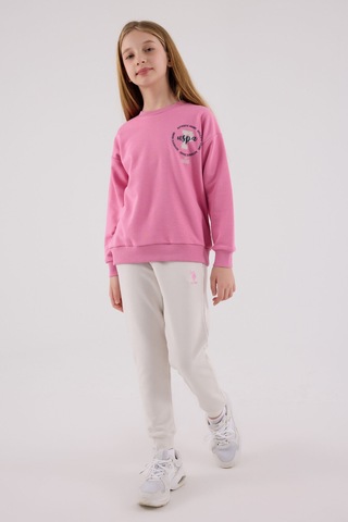 U.S. Polo Assn. Kız Çocuk Pembe Eşofman Takımı 5274-48845 Pembe