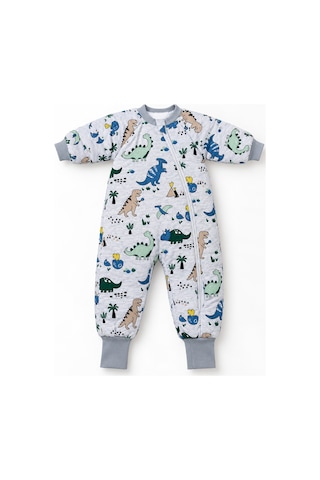 Babyhola 2.5 Tog Yorgan Gerektirmeyen Kalın Elyaf Dolgulu Çocuk Uyku Tulumu Pamuk Astarlı Unisex 6020 Füme