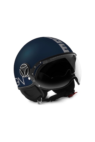MomoDesing Fgtr Evo Mono Matt Blue Silver Açık Kask