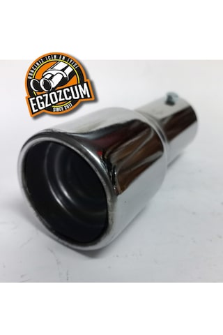 Antipas İç Kaplamalı Islık Sesli 50 Mm Nikelaj Tekli Egzoz Eksoz Ucu