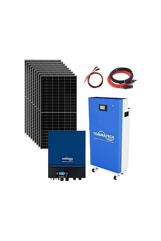 Tommatech 14.3kw Lityum Akülü 11kw Mppt İnverterli Hazır Solar Enerji Paketi
