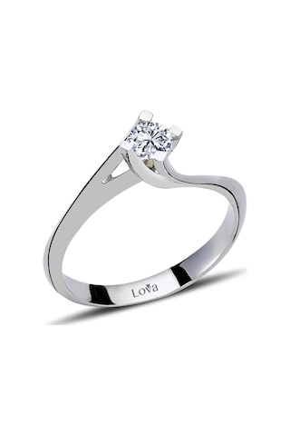 Lova F Renk 0,24 Karat Pırlanta Tektaş Yüzük - 1050084
