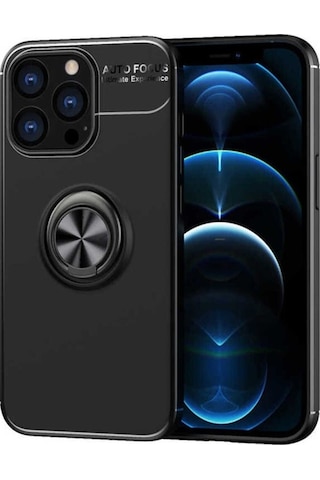 Apple Uyumlu iPhone 13 Pro Kılıf Zore Ravel Silikon Kapak Siyah
