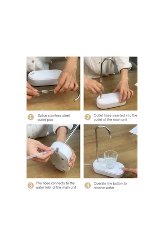 Leezsing Masaüstü Su Şişesi Dağıtıcısı Tezgah Üstü Su Şişesi Pompası 5 Galon Usb Şarjlı Su Dağıtıcısı Ev, Ofis İçin Beyaz