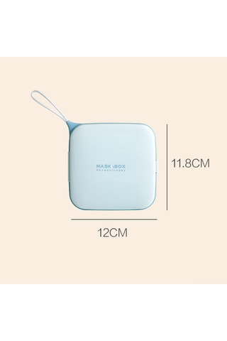 Gajeena Taşınabilir Masak Saklama Kutusu - 3'lü Set, İnce Ve Hafif Tasarım, Çeşitli Maske Türleri İçin Uygun Gök Mavisi