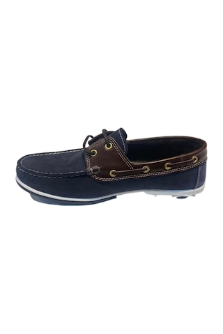 Riverland Y-03 Erkek Lacivert-kahve Nubuk Deri Casual Ayakkabı Lacivert