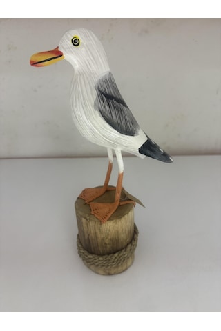 Ahşap Martı Biblo 15 Cm