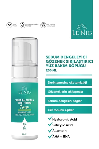 Le Nig Sebum Dengeleyici Yüz Temizleme Köpüğü 200 ML