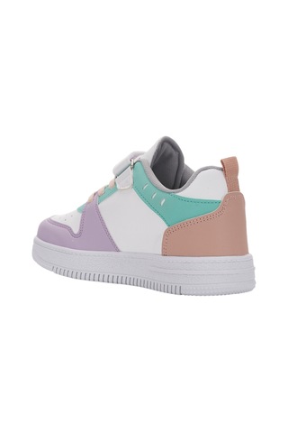 Günlük Unisex Çocuk Sneaker Cırtlı Lastikli Bağcık Kaymaz Taban Spor Ayakkabı A-37 B.lila-yeşil