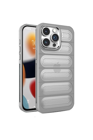 Newface - 256 - İphone 15 Pro Kılıf Airmax Silikon Kapak - - Kmrsfres - Titan Gri