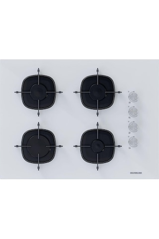 Silverline CS5665W01 - 3490 OSLO 2'li Beyaz Cam Ankastre Set