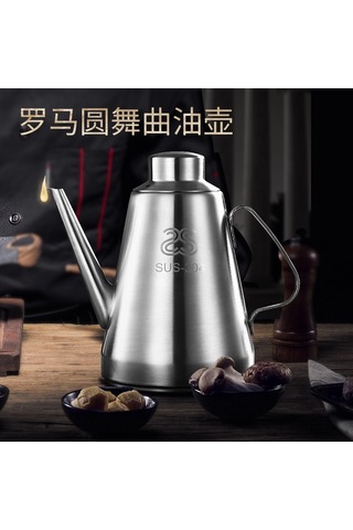 Vkemall 304 Paslanmaz Çelik Yağ Şişesi - Sızıntı Önleyici, Toz Ve Böcek Geçirmez Mutfak Şişesi 32oz Gümüş