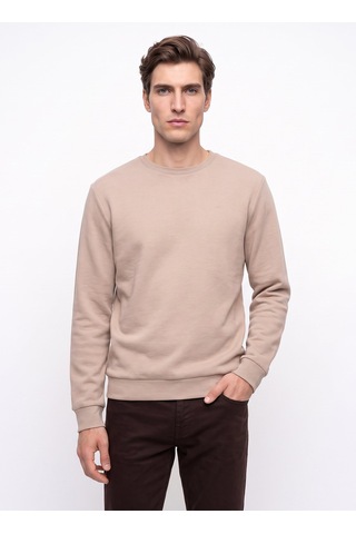 Mustang Bej Erkek Basic Nakışlı Sweatshirt M6wm-swt1590