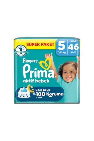 Prima Aktif Bebek Süper Paket 5 Beden 46 Adet