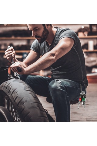 Youmex 1/4 İnç Altıgen Şaftlı Alüminyum Vidalı Uç Tutucu - 6 Renk Seçenekli Taşınabilir Anahtarlık Adaptörü