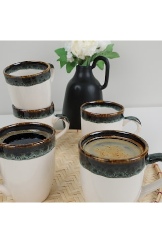 Keramika Cobalt Wave Alfa Kupa 11 Cm 6 Adet Q78