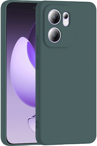 Oppo Reno 13f 5g Kılıf İçi Telefonu Çizmeyen Kadife Kaplı Dışı Soft Yapılı Esnek Lansman Kapak Ryc/mara Koyu Yeşil