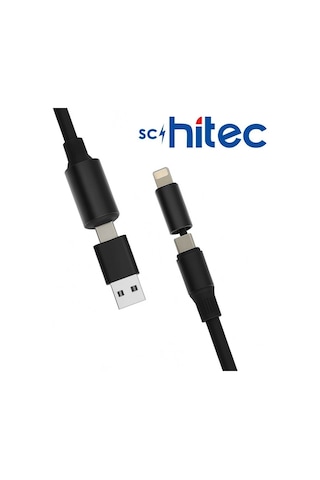 Schitec 4in1 240w Süper Fast Usba Type-c Lightning Hızlı Şarj Ve Data Kablosu Yk347