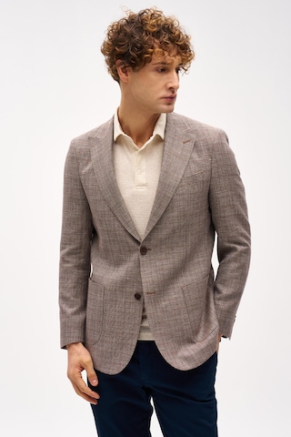 Erkek Kahve Regularfıt / Rahat Kalıp Geniş Kırlangıç Ceket-16413 Kahve