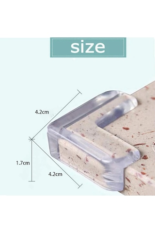 Moveevo 20 Adet Yumuşak Mutfak Masa Köşesi Koruyucusu, Cam Odun Metal Mobilya İçin Şeffaf Pvc Silikon, Çocuk Güvenliği Engeli, Kolay Yüklenir Diğer