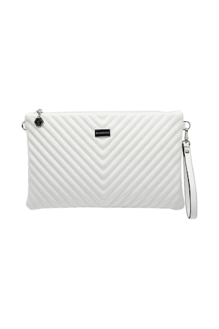 Silver Polo Crash Beyaz Kapitone V Kadın Portföy Ve Clutch El Çantası Sp1034