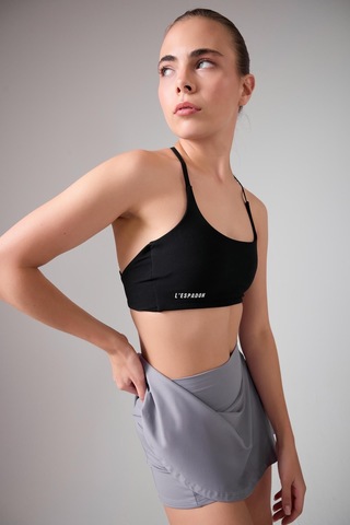 Hıghrıse Flexflow Yüksek Bel Tenis Spor & Aktif Yaşam Etek-şort Skort -3256 Gri