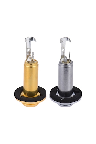 Wezone Gitar End Pin Soketi, Bakır Vücut, Altın Kaplama, Mono, 6cm Uzunluk, Kolay Kurulum, Ses Kalitesi Artırıcı