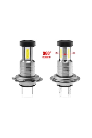 Suntek DC9V-32V 13000LM 3 Taraf 360 Aydınlatma H8 H9 H11 2x Araba Led Far Ampuller