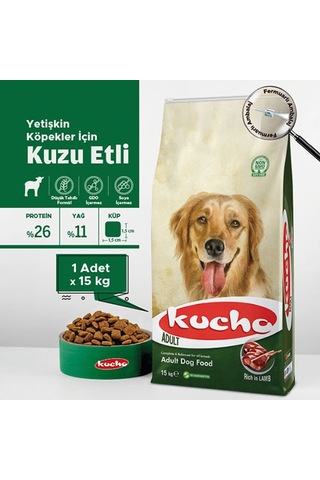 Kucho Kuzu Etli Yetişkin Köpek Maması 15 Kg 286-10000.06