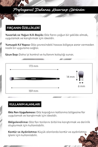 Yuvarlak Karıştırma Fırçası Cre'ars Round Blending Brush 126