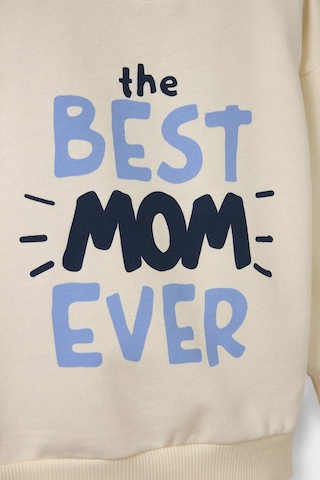 Defacto Erkek Bebek Bisiklet Yaka Baskılı İçi Yumuşak Tüylü 2li Sweatshirt G4283a525wner118 Ekru-er118