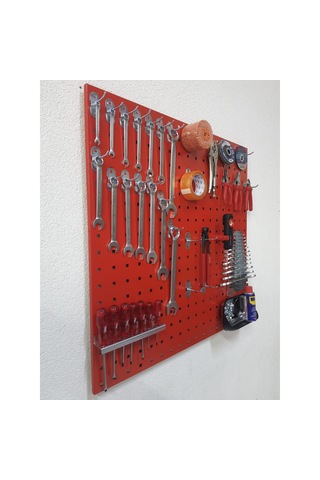 90 Cm Metal Askı Panosu Ve Kanca + Tornavidalık + Anahtarlık Seti 90