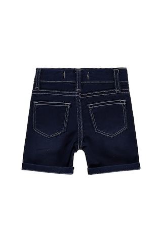 Tommiks Kids Çiçek Nakışlı 6-24 Ay Şort - Mavi Koyu Mavi