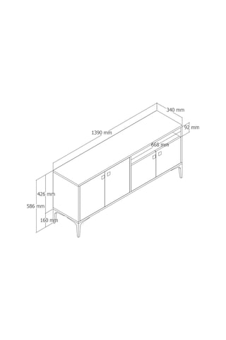 1542 Artemis 139 Cm Tv Ünitesi Hat Rengi