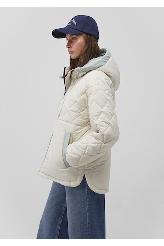 Mavi - Kapüşonlu Beyaz Ceket 1110499-86412 Beyaz