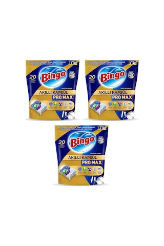 Bingo Akıllı Kapsül Pro Max Bulaşık Makinesi Tableti 3 x 20'li