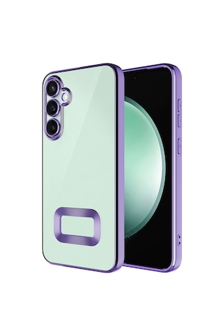 Galaxy A16 Uyumlu Kılıf Kamera Korumalı Logo Gösteren Zore Omega Kapak-lila Lila