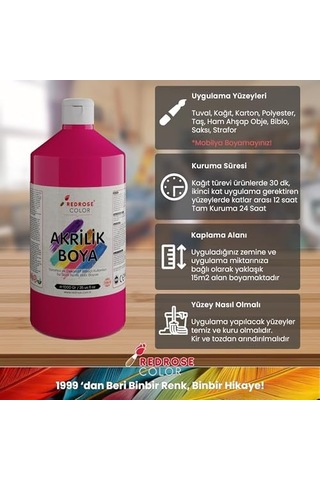 Fuşya Akrilik Boya 1000 Gr