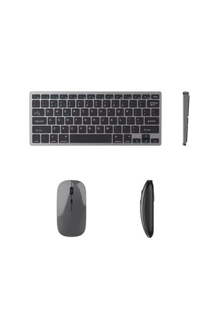 Bluetooth Ve 2. 4g Destekli Kablosuz Klavye Mouse Seti Şarj Edilebilir