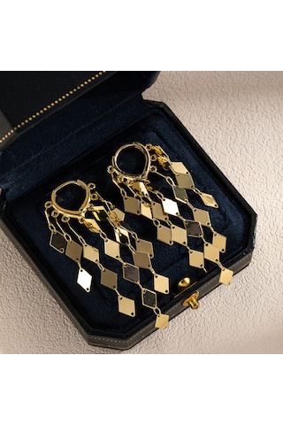 Geeksen S925 Gümüş Kalp Şeklinde İnci Küpe - Zarif Zirkon Detaylı Romantik Aksesuar Gold