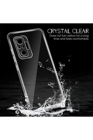 Newface Xiaomi Redmi Note 10 Pro Kılıf Lüx Şeffaf Silikon Resimdeki