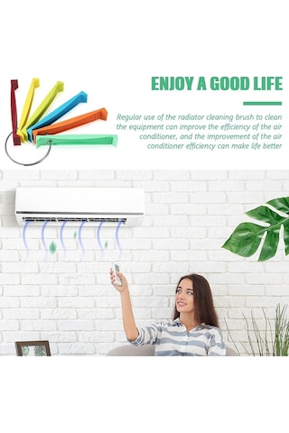 Besthome1 Ac Kondensatör Kanat Düzeltme Aleti - 6 Farklı Boyutlu Plastik Fin Tırpanı, Soğutucu Performansı Artırıcı Onarım Ara