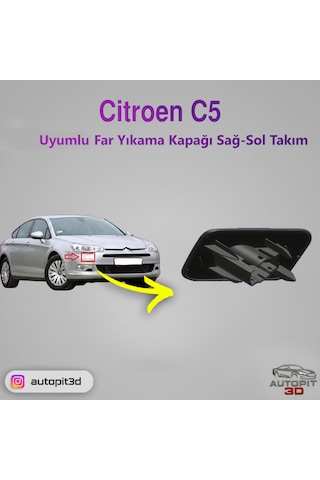 Citroen C5 X7 2008 Uyumlu Far Yıkama Kapağı Sağ-sol Takım
